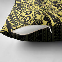 Yellow Couple Dolphins Maori Polynesian Style Pillow Cover - Polynesian Pride