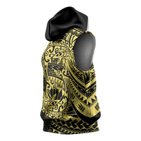 Yellow Couple Dolphins Maori Polynesian Style Sleeveless Hoodie - Polynesian Pride