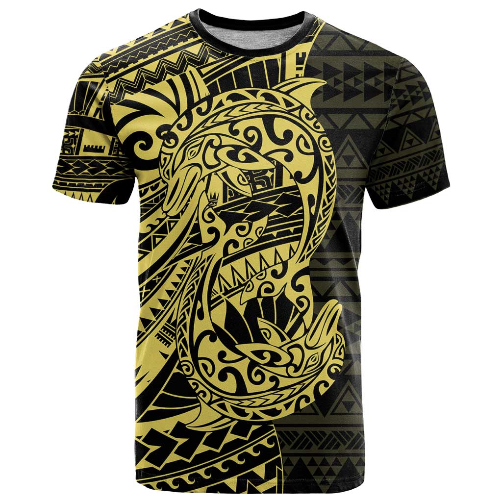 Yellow Couple Dolphins Maori Polynesian Style T Shirt LT9 Yellow - Polynesian Pride