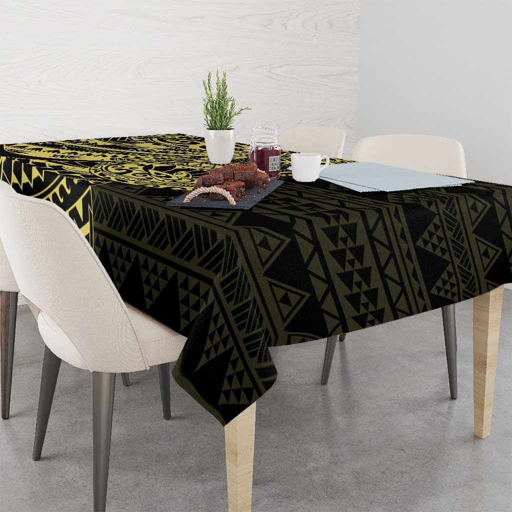 Yellow Couple Dolphins Maori Polynesian Style Tablecloth LT9 - Polynesian Pride