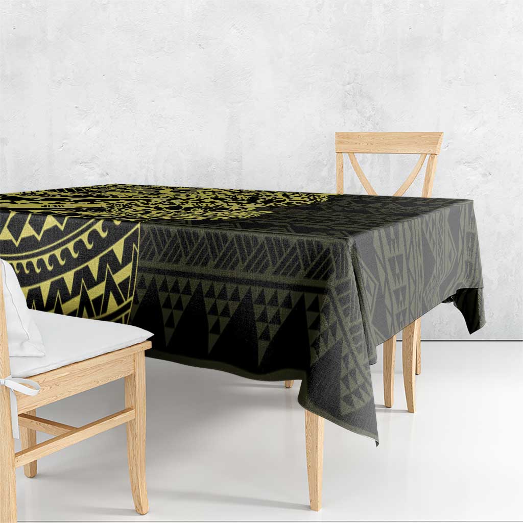 Yellow Couple Dolphins Maori Polynesian Style Tablecloth LT9 - Polynesian Pride