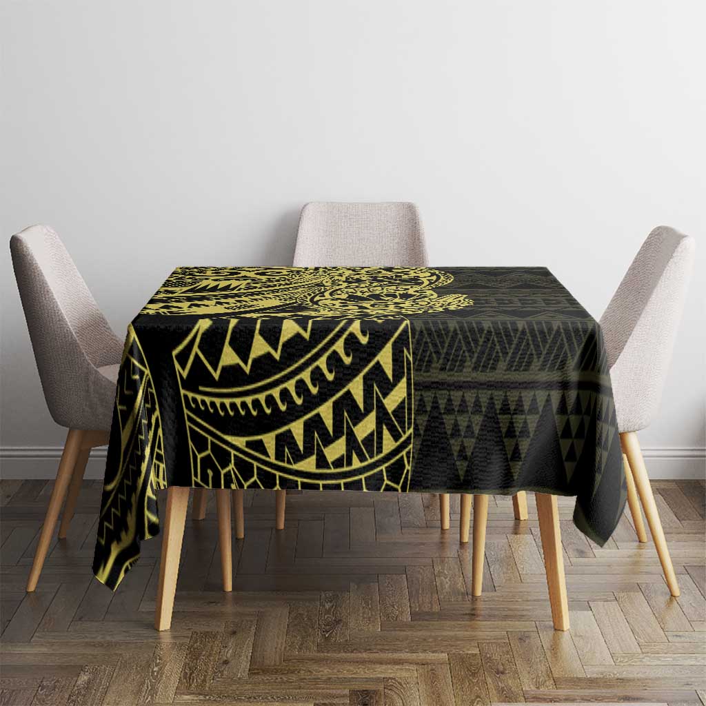 Yellow Couple Dolphins Maori Polynesian Style Tablecloth LT9 - Polynesian Pride