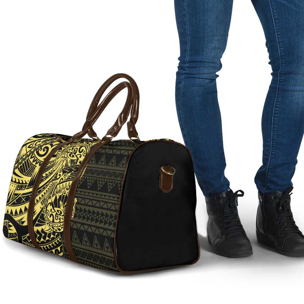 Yellow Couple Dolphins Maori Polynesian Style Travel Bag - Polynesian Pride