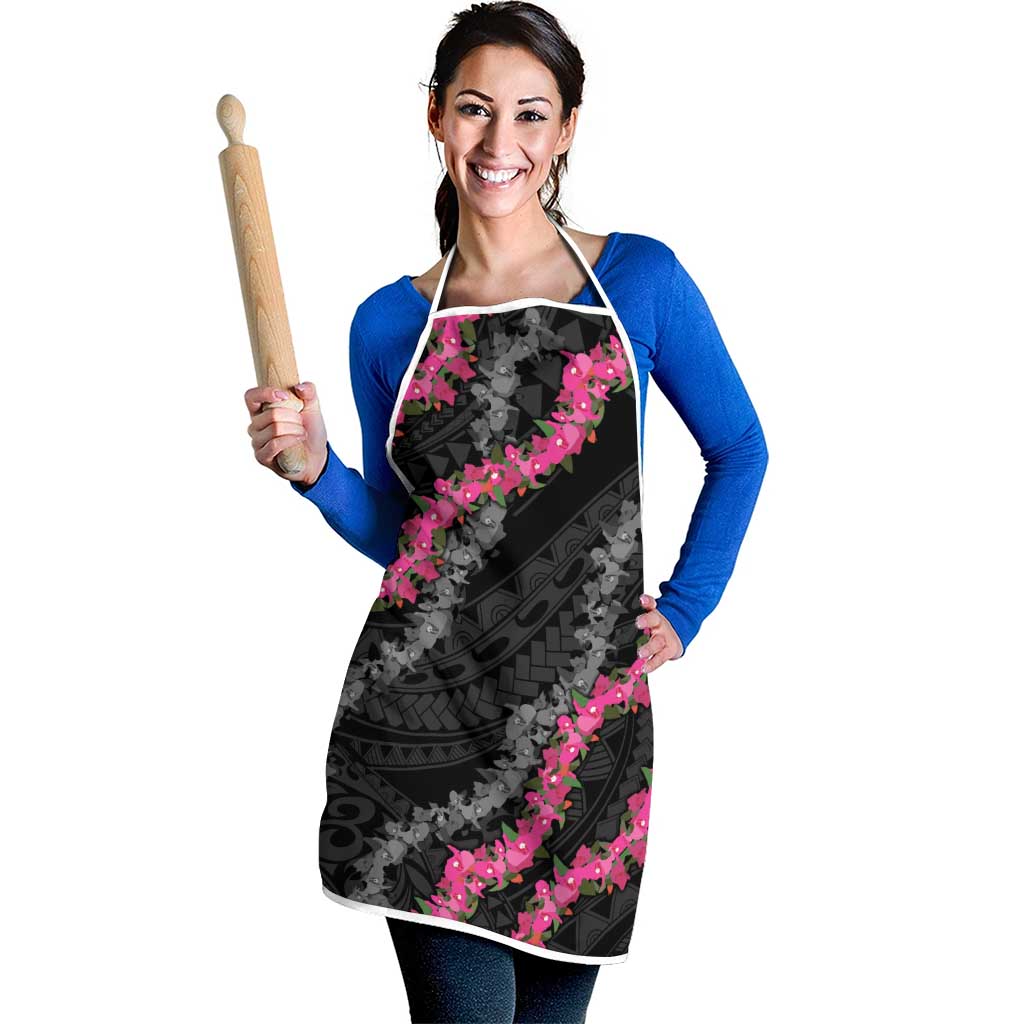 Guam Bougainvillea Lei Apron Chamorro Tribal Pattern - Polynesian Pride