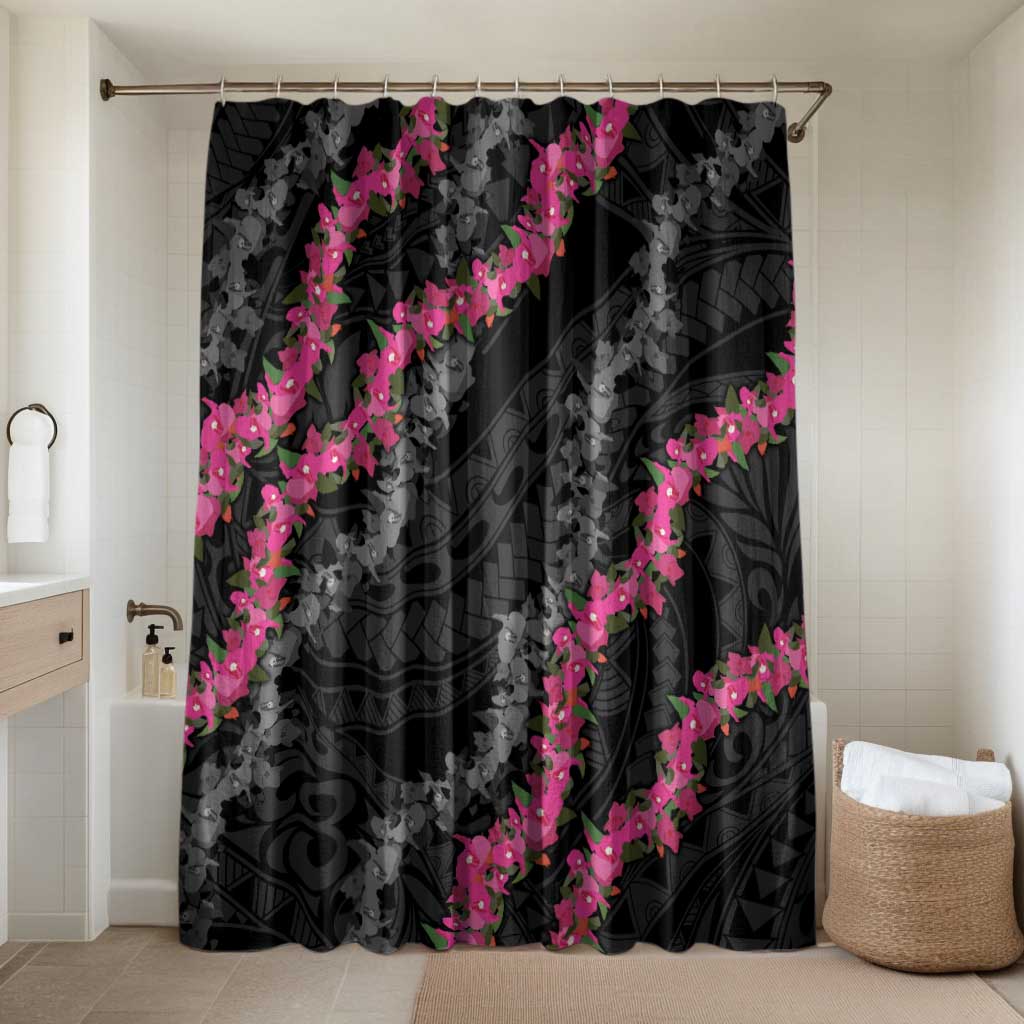 Guam Bougainvillea Lei Bathroom Set Chamorro Tribal Pattern - Polynesian Pride