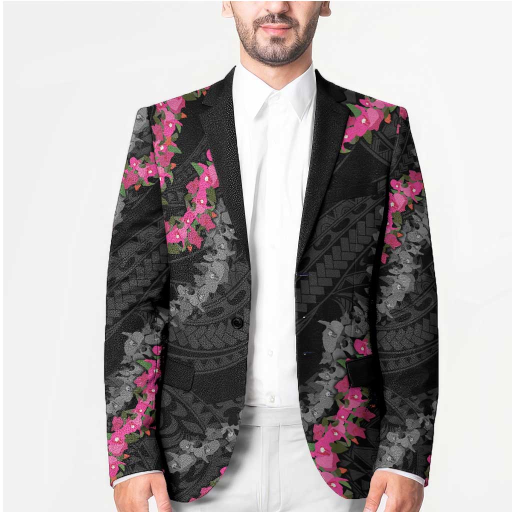 Guam Bougainvillea Lei Blazer Chamorro Tribal Pattern LT9 - Polynesian Pride