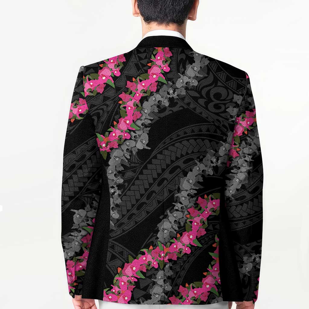 Guam Bougainvillea Lei Blazer Chamorro Tribal Pattern LT9 - Polynesian Pride
