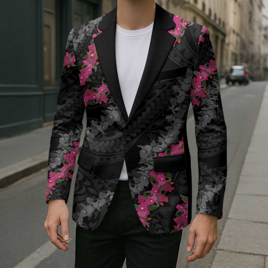 Guam Bougainvillea Lei Blazer Chamorro Tribal Pattern LT9 - Polynesian Pride