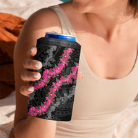 Guam Bougainvillea Lei 4 in 1 Can Cooler Tumbler Chamorro Tribal Pattern LT9 - Polynesian Pride