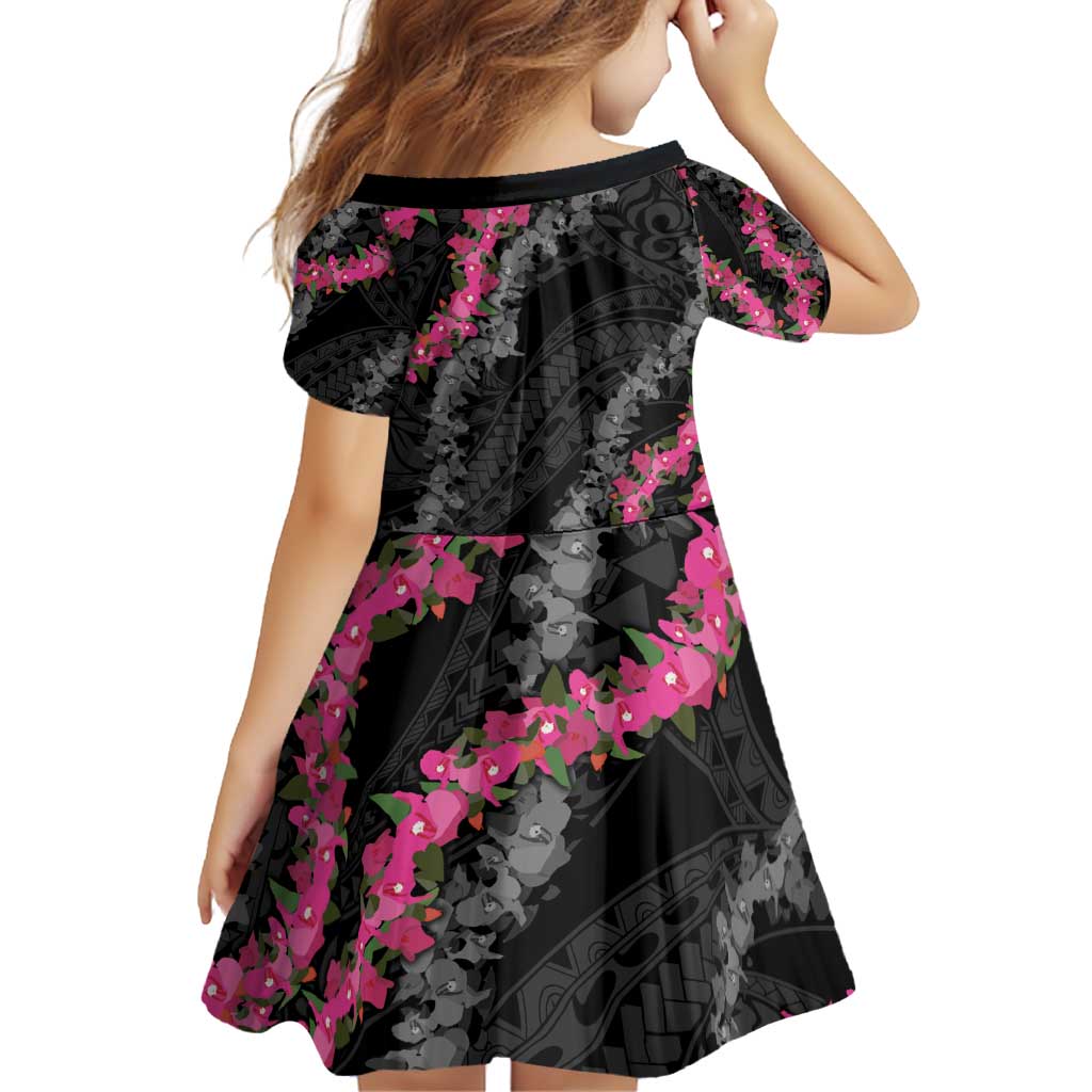 Guam Bougainvillea Lei Family Matching Puletasi and Hawaiian Shirt Chamorro Tribal Pattern LT9 - Polynesian Pride