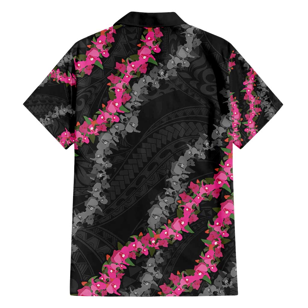 Guam Bougainvillea Lei Family Matching Summer Maxi Dress and Hawaiian Shirt Chamorro Tribal Pattern LT9 - Polynesian Pride