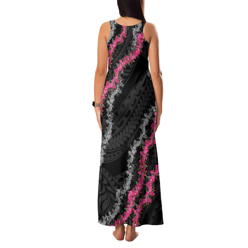 Guam Bougainvillea Lei Family Matching Tank Maxi Dress and Hawaiian Shirt Chamorro Tribal Pattern LT9 - Polynesian Pride