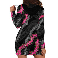 Guam Bougainvillea Lei Hoodie Dress Chamorro Tribal Pattern