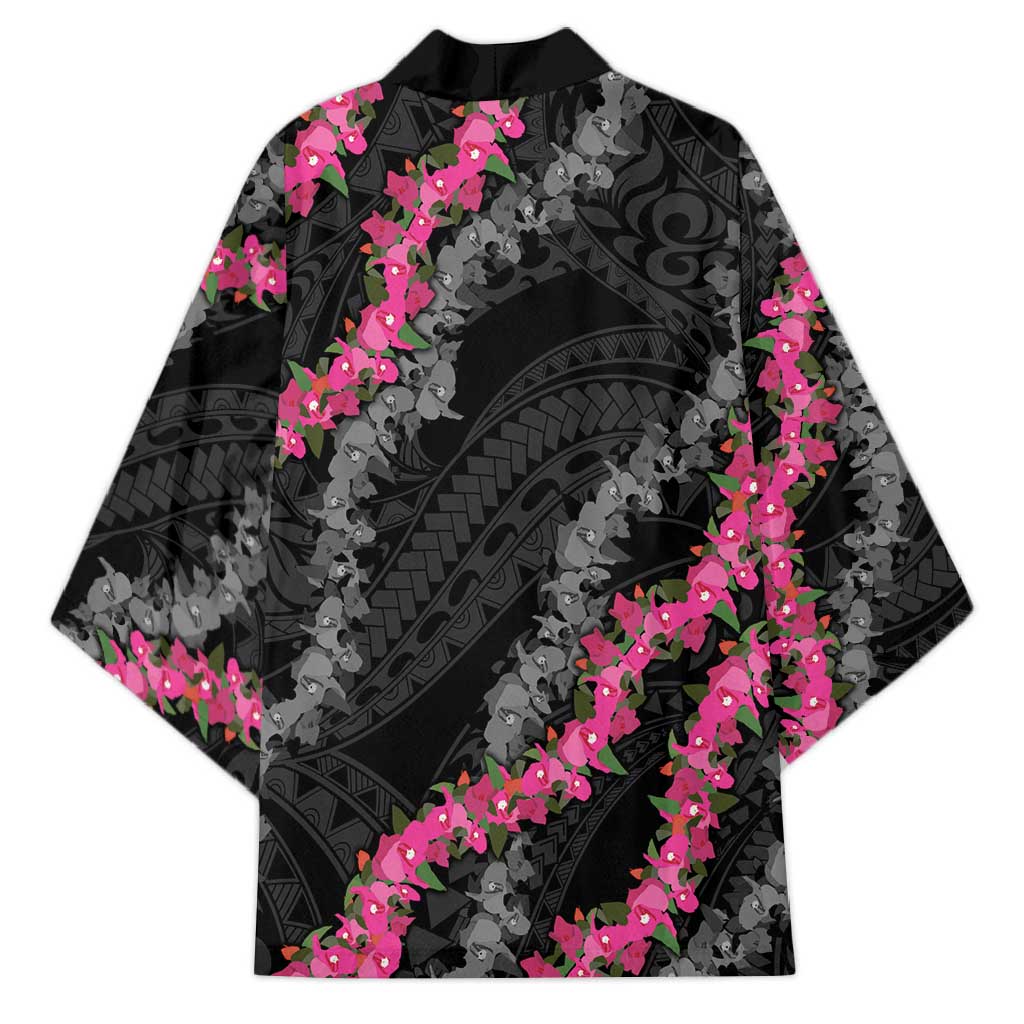 Guam Bougainvillea Lei Kimono Chamorro Tribal Pattern - Polynesian Pride