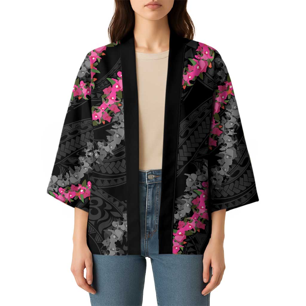 Guam Bougainvillea Lei Kimono Chamorro Tribal Pattern - Polynesian Pride