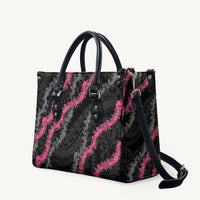 Guam Bougainvillea Lei Leather Bag Chamorro Tribal Pattern - Polynesian Pride