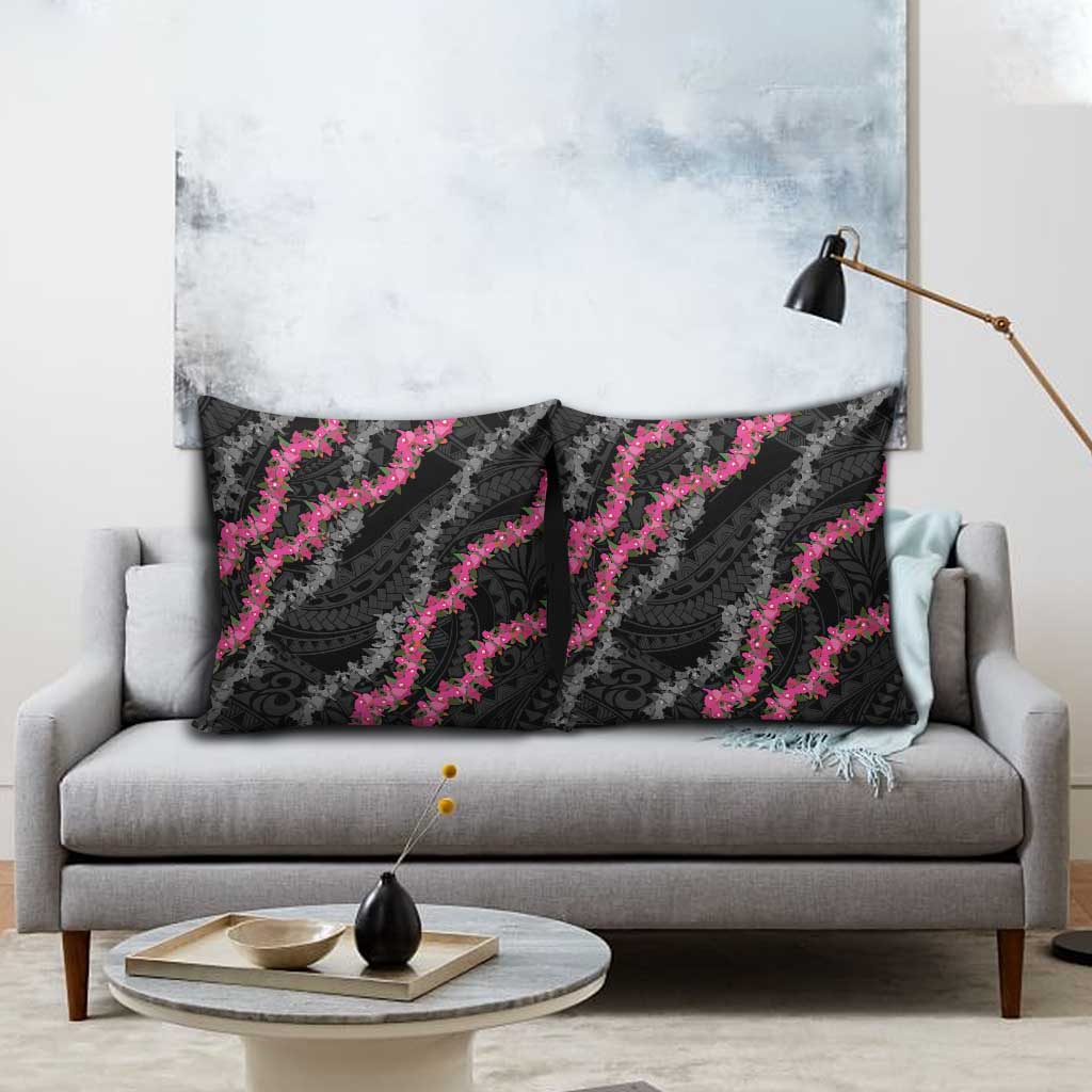 Guam Bougainvillea Lei Pillow Cover Chamorro Tribal Pattern LT9 - Polynesian Pride