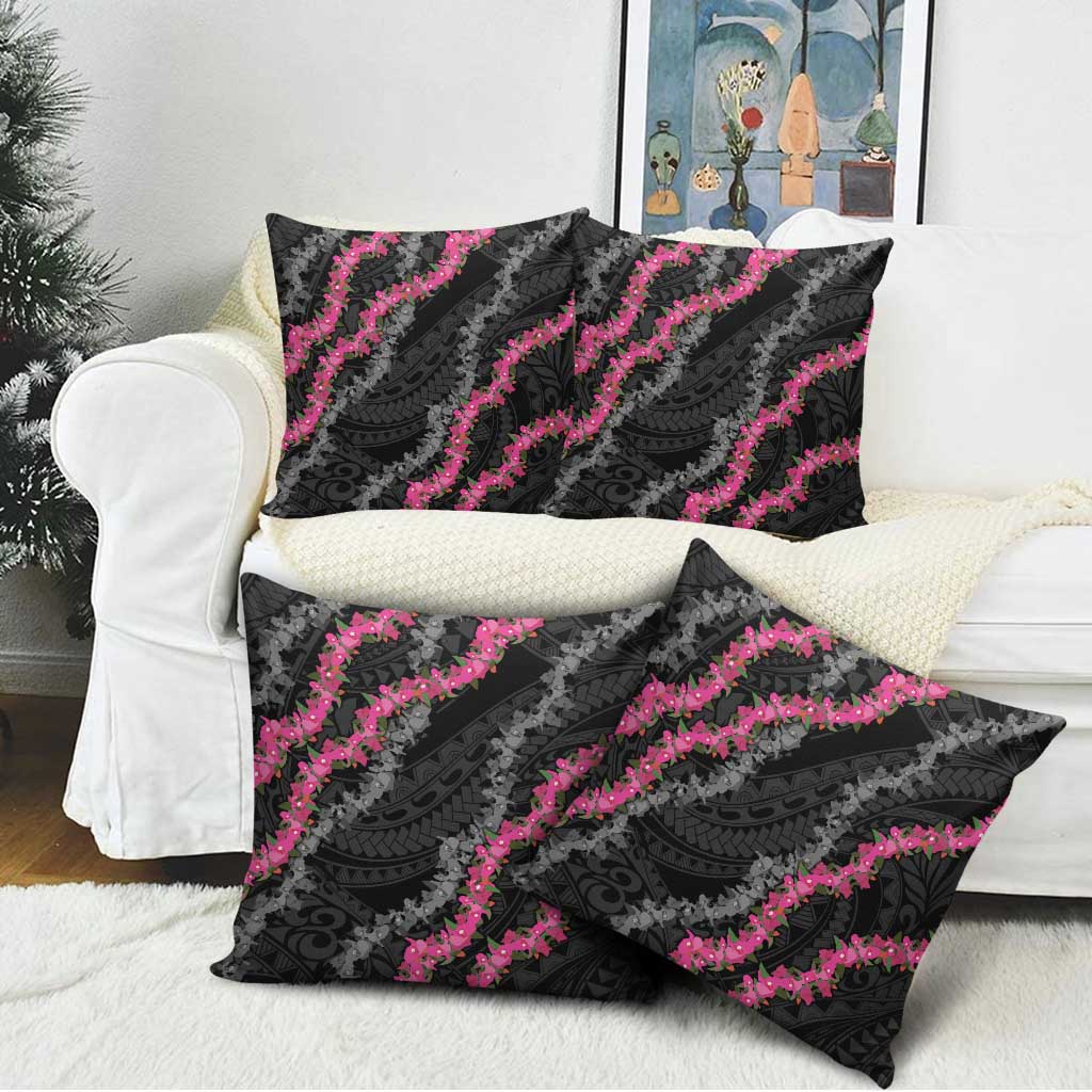 Guam Bougainvillea Lei Pillow Cover Chamorro Tribal Pattern LT9 - Polynesian Pride
