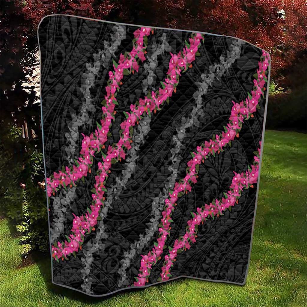 Guam Bougainvillea Lei Quilt Chamorro Tribal Pattern