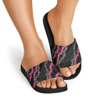 Guam Bougainvillea Lei Slide Sandals Chamorro Tribal Pattern LT9 - Polynesian Pride