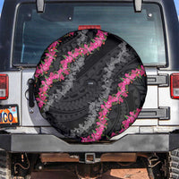 Guam Bougainvillea Lei Spare Tire Cover Chamorro Tribal Pattern