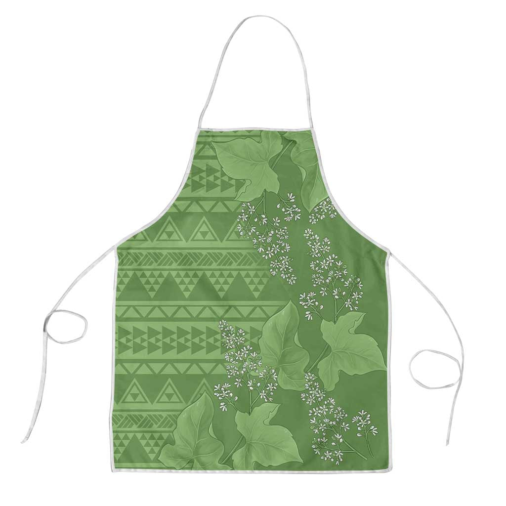 Hawaii Molokai Island Kukui Nut Flowers Apron Tribal Kakau Pattern - Polynesian Pride