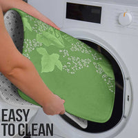 Hawaii Molokai Island Kukui Nut Flowers Bathroom Set Tribal Kakau Pattern - Polynesian Pride