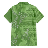 Hawaii Molokai Island Kukui Nut Flowers Family Matching Long Sleeve Bodycon Dress and Hawaiian Shirt Tribal Kakau Pattern LT9 - Polynesian Pride