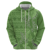 Hawaii Molokai Island Kukui Nut Flowers Hoodie Tribal Kakau Pattern