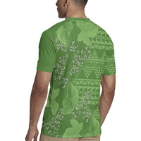 Hawaii Molokai Island Kukui Nut Flowers Rugby Jersey Tribal Kakau Pattern LT9 - Polynesian Pride