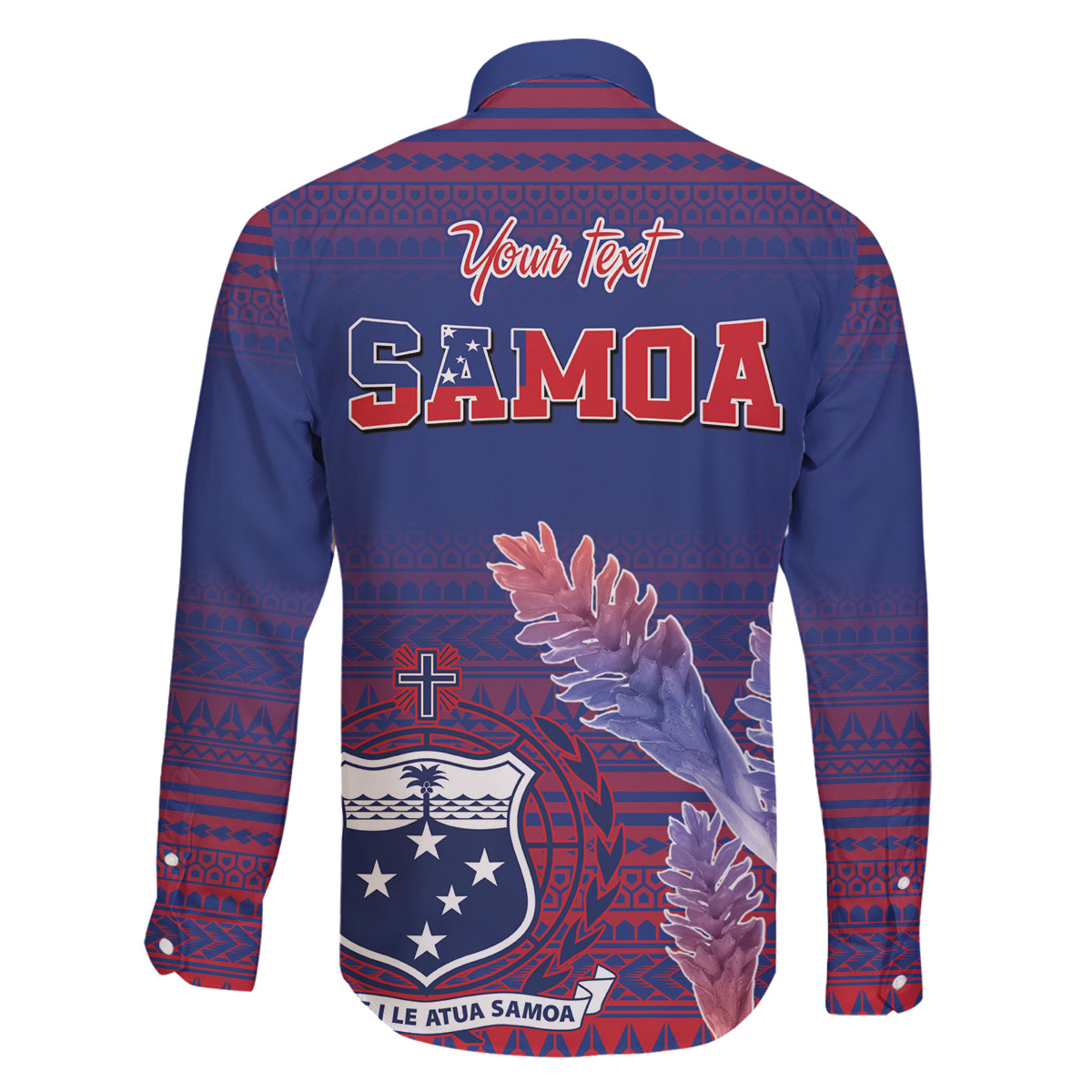 Custom Samoa 1962 Independence Day Custom Family Matching Long Sleeve Bodycon Dress and Hawaiian Shirt Manuia le Aso Tuto'atasi Ula Nifo Blue Art