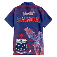 Custom Samoa 1962 Independence Day Custom Family Matching Off Shoulder Maxi Dress and Hawaiian Shirt Manuia le Aso Tuto'atasi Ula Nifo Blue Art