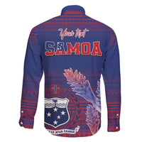 Custom Samoa 1962 Independence Day Custom Family Matching Tank Maxi Dress and Hawaiian Shirt Manuia le Aso Tuto'atasi Ula Nifo Blue Art