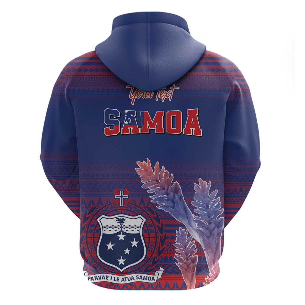 Custom Samoa 1962 Independence Day Custom Hoodie Manuia le Aso Tuto'atasi Ula Nifo Blue Art