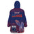 Custom Samoa 1962 Independence Day Custom Wearable Blanket Hoodie Manuia le Aso Tuto'atasi Ula Nifo Blue Art