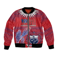 Custom Samoa 1962 Independence Day Custom Bomber Jacket Manuia le Aso Tuto'atasi Ula Nifo Red Art