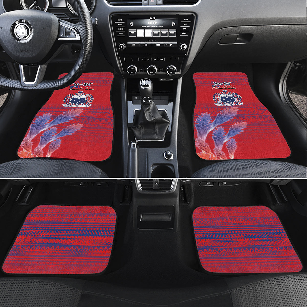 Custom Samoa 1962 Independence Day Custom Car Mats Manuia le Aso Tuto'atasi Ula Nifo Red Art