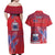 Custom Samoa 1962 Independence Day Custom Couples Matching Off Shoulder Maxi Dress and Hawaiian Shirt Manuia le Aso Tuto'atasi Ula Nifo Red Art