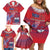 Custom Samoa 1962 Independence Day Custom Family Matching Off Shoulder Short Dress and Hawaiian Shirt Manuia le Aso Tuto'atasi Ula Nifo Red Art