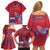 Custom Samoa 1962 Independence Day Custom Family Matching Off Shoulder Short Dress and Hawaiian Shirt Manuia le Aso Tuto'atasi Ula Nifo Red Art