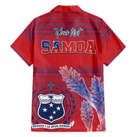 Custom Samoa 1962 Independence Day Custom Family Matching Short Sleeve Bodycon Dress and Hawaiian Shirt Manuia le Aso Tuto'atasi Ula Nifo Red Art