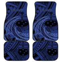 Custom Samoa 62nd Manuia le Aso Tuto'atasi Car Mats Samoan Tatau Blue Art