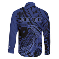 Custom Samoa 62nd Manuia le Aso Tuto'atasi Family Matching Summer Maxi Dress and Hawaiian Shirt Samoan Tatau Blue Art