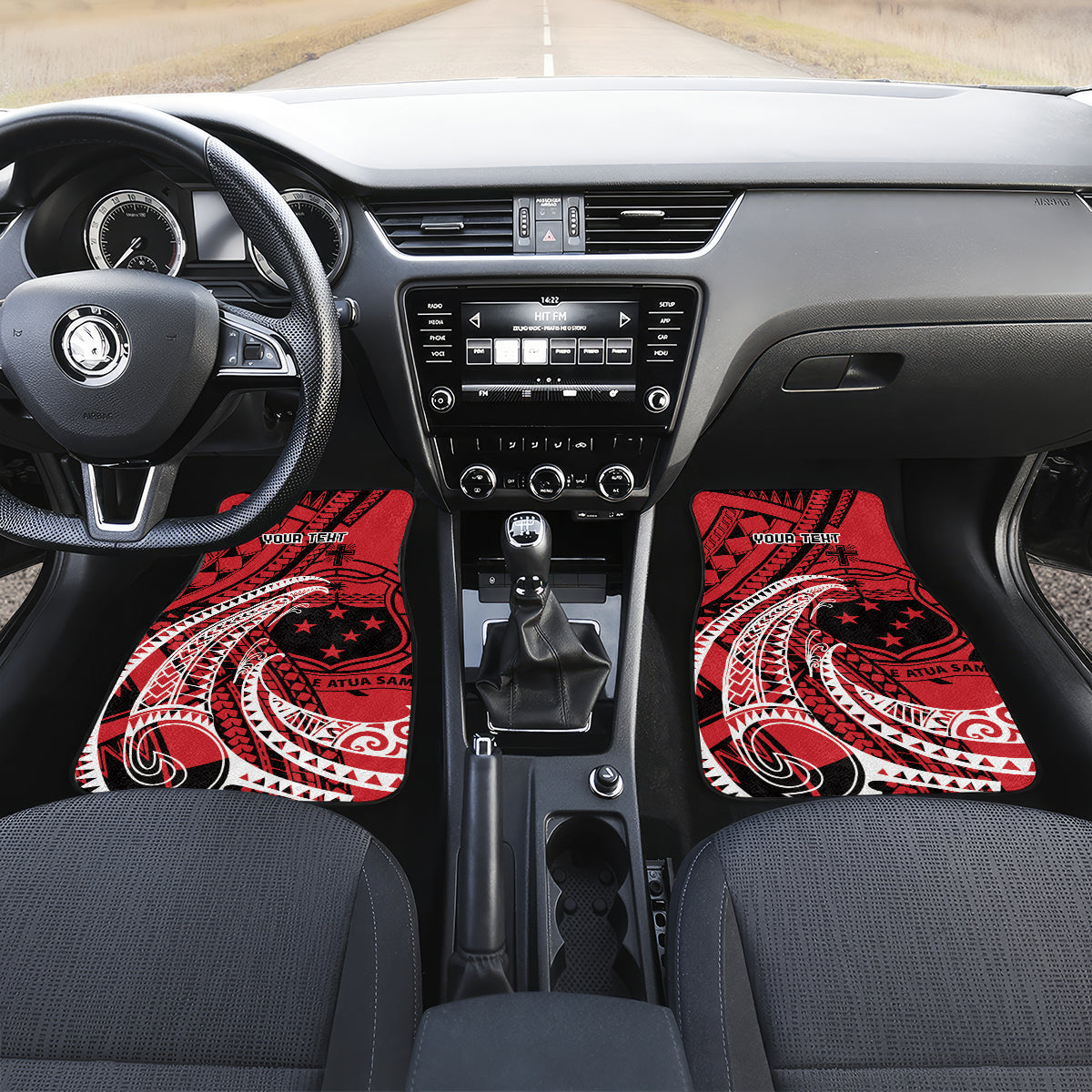 Custom Samoa Manuia le 62 Tausaga O le Tuto’atasi Car Mats Samoan Tatau Red Art