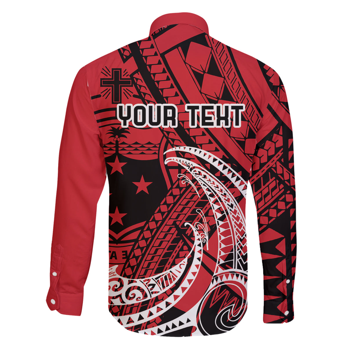Custom Samoa Manuia le 62 Tausaga O le Tuto’atasi Family Matching Long Sleeve Bodycon Dress and Hawaiian Shirt Samoan Tatau Red Art