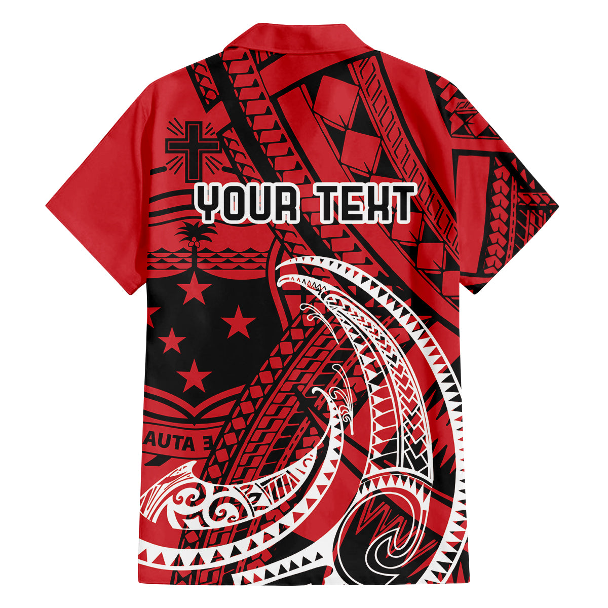 Custom Samoa Manuia le 62 Tausaga O le Tuto’atasi Family Matching Puletasi and Hawaiian Shirt Samoan Tatau Red Art