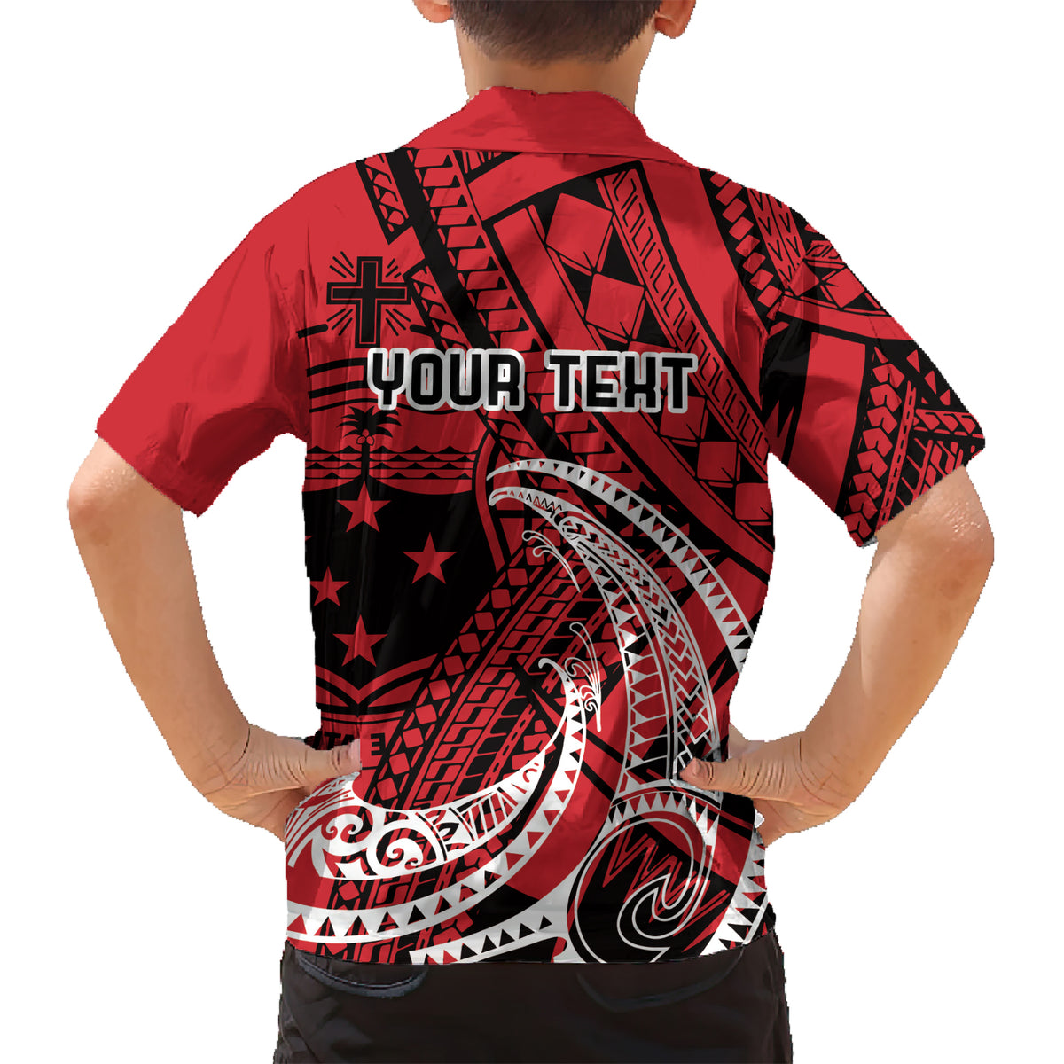 Custom Samoa Manuia le 62 Tausaga O le Tuto’atasi Kid Hawaiian Shirt Samoan Tatau Red Art
