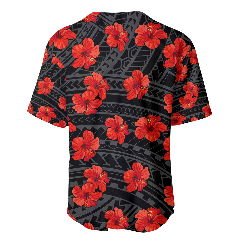 Polynesian Pride Hawaii Style With Hibiscus Baseball Jersey Black LT9 - Polynesian Pride