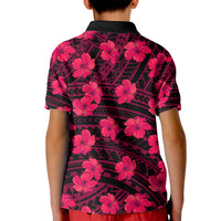 Polynesian Pride Hawaii Style With Hibiscus Kid Polo Shirt Pink LT9 - Polynesian Pride