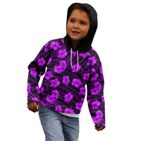 Polynesian Pride Hawaii Style With Hibiscus Kid Hoodie Purple LT9 - Polynesian Pride
